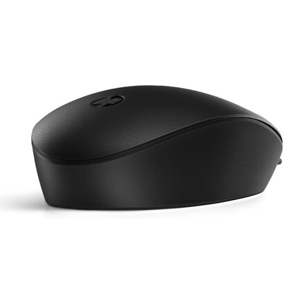 HP Myš 128, 1200DPI, 3tl., kabelová, černá, 0 ks AA, Windows 7/8/10, Mac OS 10.3 a novější, a Chrome