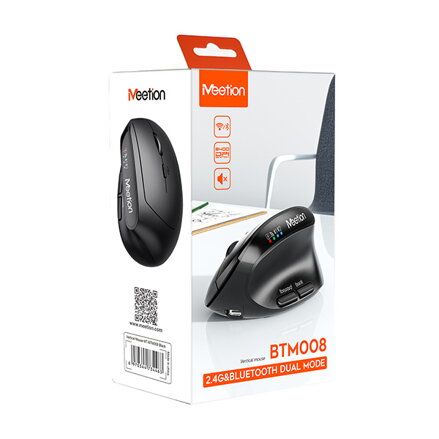Meetion BTM008 Myš bezdrátová, černá, 2400DPI