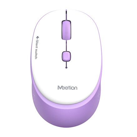 Meetion R571 Myš bezdrátová, bílo-fialová, 1600DPI