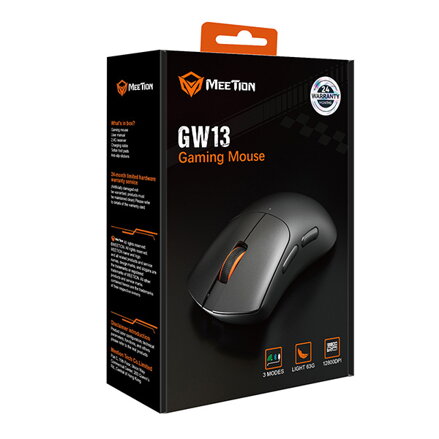 Meetion GW13 Myš černá, 12800DPI, Tri-Mode