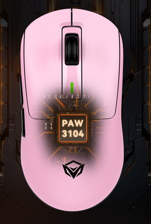 Meetion GW24 Myš růžová, 8000DPI, Tri-Mode