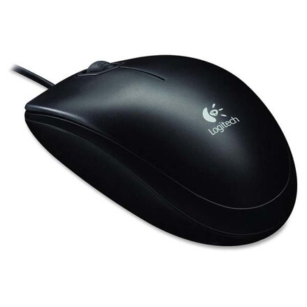 Logitech Myš B100, 800DPI, optická, 3tl., 1 kolečko, drátová USB, černá