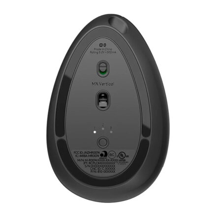 Myš Logitech MX Vertical, šedá, optická, 4000DPI, Tri-Mode