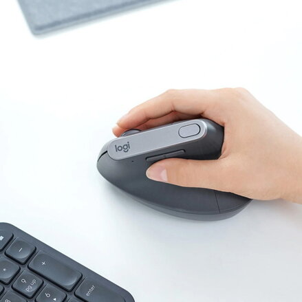Myš Logitech MX Vertical, šedá, optická, 4000DPI, Tri-Mode