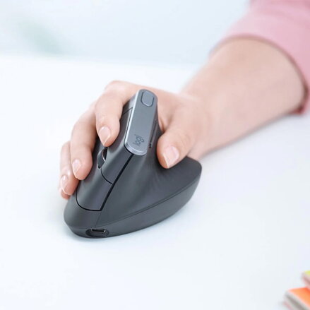 Myš Logitech MX Vertical, šedá, optická, 4000DPI, Tri-Mode