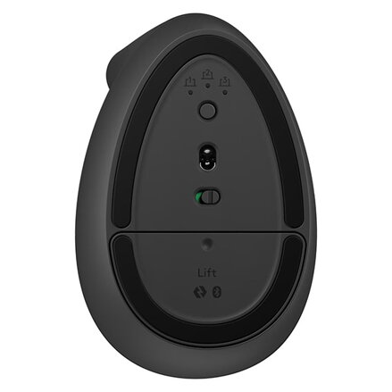 Myš bezdrátová, Logitech LIFT LEFT GRAPHITE, šedá, optická, 4000DPI