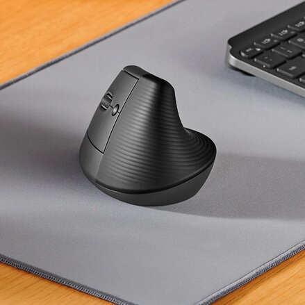 Myš bezdrátová, Logitech LIFT LEFT GRAPHITE, šedá, optická, 4000DPI