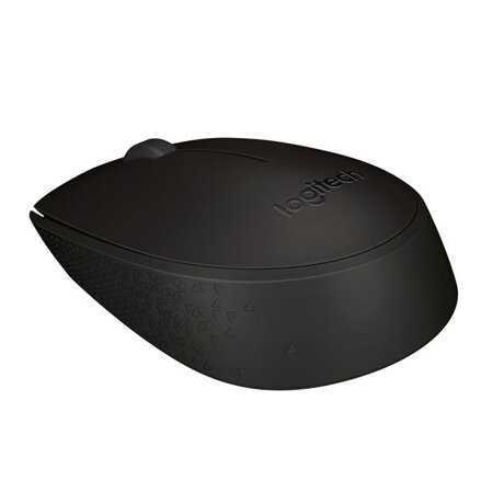 Logitech Myš B170, 1000DPI, 2.4 [GHz], optická, 3tl., 1 kolečko, bezdrátová, černá, 1 ks AA, miniaturní USB přijímač, kancelářská