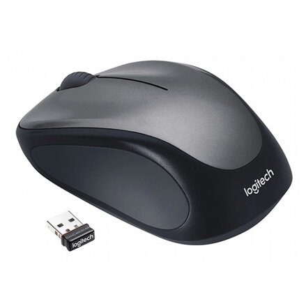 Logitech Myš M235, 1000DPI, 2.4 [GHz], optická, 3tl., 1 kolečko, bezdrátová, černá, 1 ks AA, k notebooku, univerzální