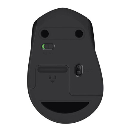 Logitech Myš M330, 1000DPI, 2.4 [GHz], optická, 3tl., 1 kolečko, bezdrátová, černá, 1 ks AA