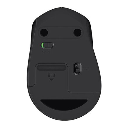 Logitech Myš M330, 1000DPI, 2.4 [GHz], optická, 3tl., 1 kolečko, bezdrátová, černá, 1 ks AA