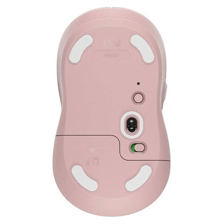 Myš bezdrátová, Logitech M650, růžová, optická, 2000DPI