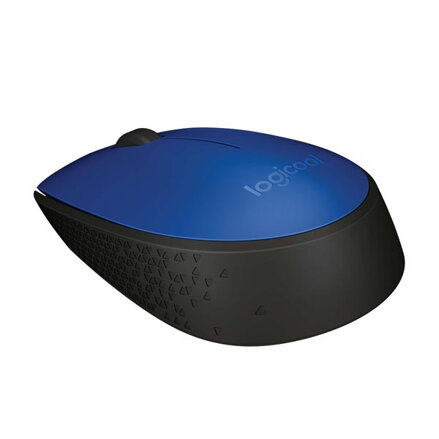 Logitech Myš M171, 1000DPI, 2.4 [GHz], optická, 3tl., 1 kolečko, bezdrátová, modrá, 2 ks AA, k notebooku, univerzální