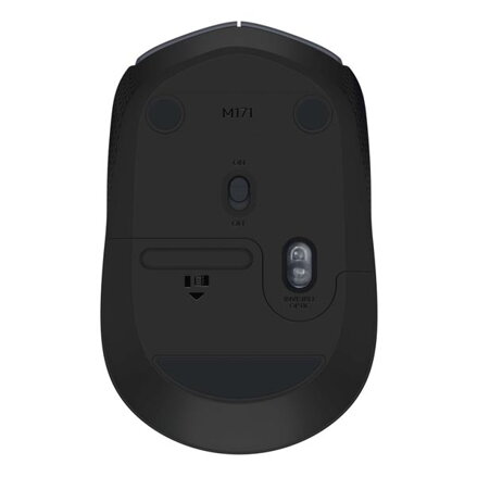 Logitech Myš M171, 1000DPI, 2.4 [GHz], optická, 3tl., 1 kolečko, bezdrátová, červená, 2 ks AA, k notebooku, univerzální