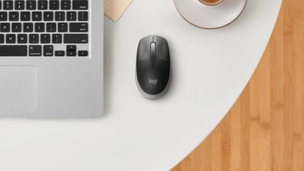 Myš bezdrátová, Logitech M190, šedá, optická, 1000DPI