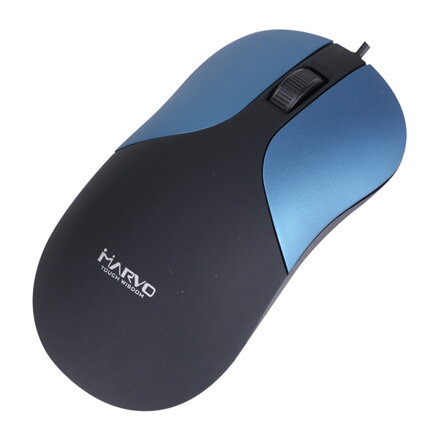 Marvo Myš DMS002BL, 1200DPI, optika, 3tl., 1 kolečko, modrá, kancelářská