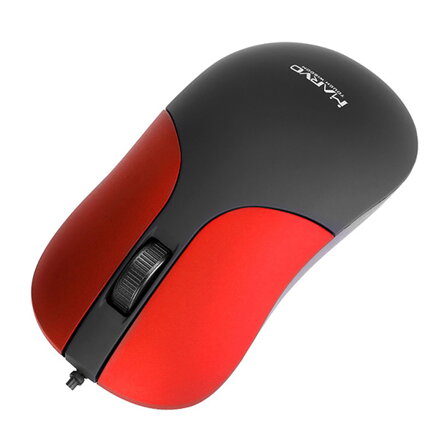 Marvo Myš DMS002RD, 1200DPI, optika, 3tl., 1 kolečko, černo- červená, kancelářská