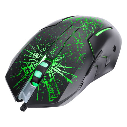 Marvo Myš M207, 2400DPI, optika, 6tl., 1 kolečko, drátová USB, černá, herní, podsvícená Marvo Myš M207, 2400DPI, optika, 6tl., 1 kolečko, drátová USB, černá, herní, podsvícená