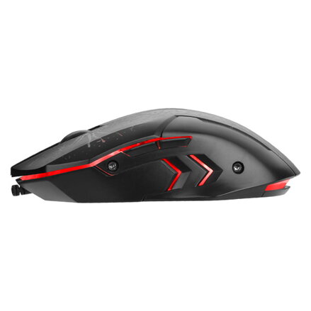 Marvo Myš M207, 2400DPI, optika, 6tl., 1 kolečko, drátová USB, černá, herní, podsvícená Marvo Myš M207, 2400DPI, optika, 6tl., 1 kolečko, drátová USB, černá, herní, podsvícená