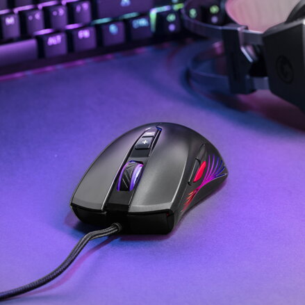 Marvo Myš M519, 12000DPI, optika, 8tl., 1 kolečko, drátová USB, černá, herní