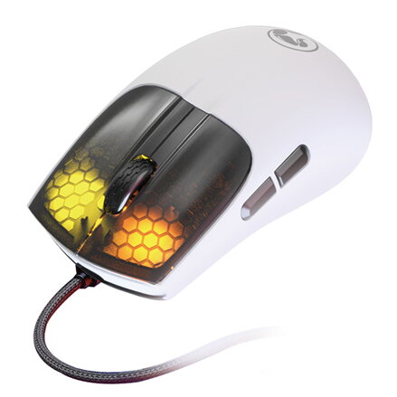 Myš drátová USB, Marvo M727, bílá, optika, 12000DPI