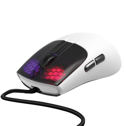 Myš drátová USB, Marvo M727, bílá, optika, 12000DPI
