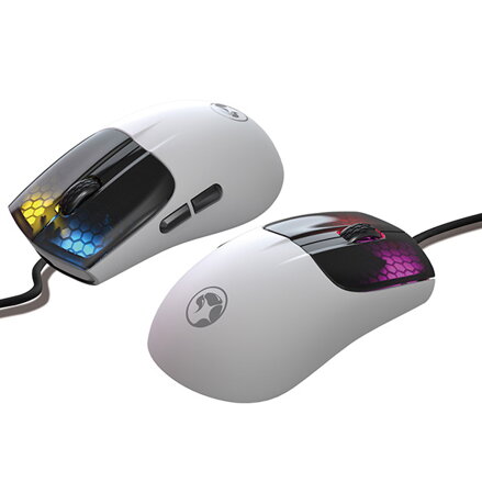 Myš drátová USB, Marvo M727, bílá, optika, 12000DPI