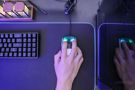 Myš drátová USB, Marvo M727, bílá, optika, 12000DPI