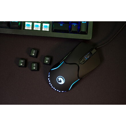 Marvo Myš M359, 3200DPI, optika, 7tl., 1 kolečko, drátová USB, černá, herní
