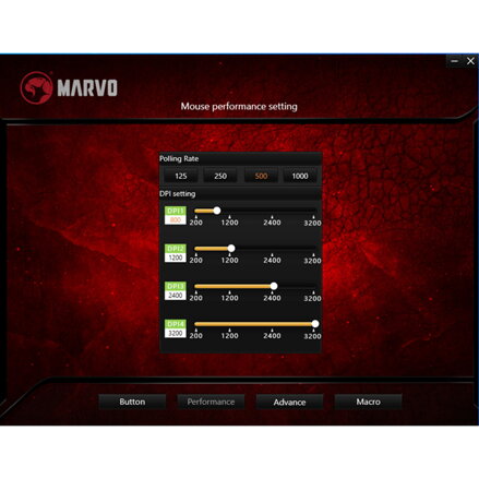 Marvo Myš M359, 3200DPI, optika, 7tl., 1 kolečko, drátová USB, černá, herní