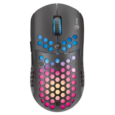 Marvo Myš M399, 6400DPI, optická, 6tl., 1 kolečko, drátová USB, černá, herní, podsvícená