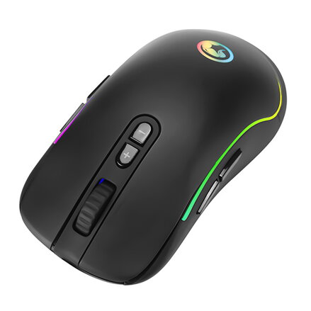 Marvo Myš G942, 10000DPI, optika, 10tl., 1 kolečko, drátová USB, černá, herní, RGB podsvícení