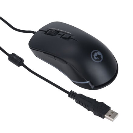 Marvo Myš M508, 3200DPI, optika, 6tl., 1 kolečko, drátová USB, černá, herní, podsvícená