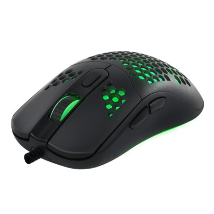 Marvo Myš G925, 12000DPI, optika, 7tl., drátová USB, černá, herní, podsvícená