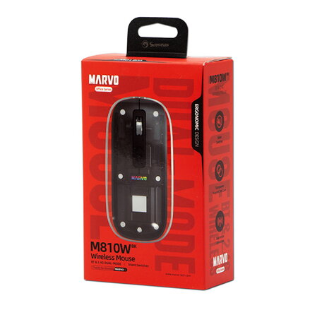 Myš bezdrátová, Marvo PRISM B10  Black, černá, optická, 1600DPI