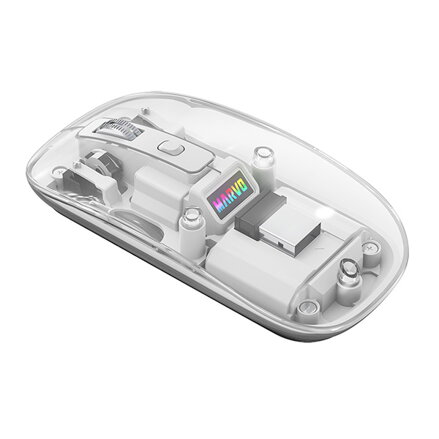 Myš bezdrátová, Marvo PRISM B10 White, bílá, optická, 1600DPI