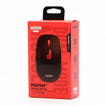 Myš bezdrátová, Marvo M809W, černá, optika, 1600DPI