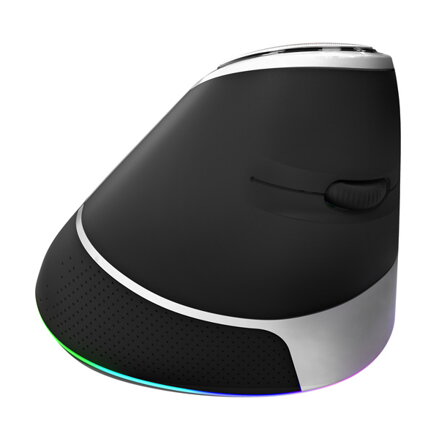 Marvo Myš M708W, 2400DPI, 2.4 [GHz], optická, 7tl., bezdrátová, černá, vestavěná baterie, podsvícená, ergonomická, vertikální