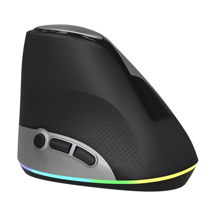 Marvo Myš M708W, 2400DPI, 2.4 [GHz], optická, 7tl., bezdrátová, černá, vestavěná baterie, podsvícená, ergonomická, vertikální