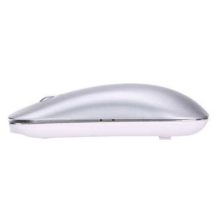 Marvo Myš DWM102SL, 1600DPI, 2.4 [GHz], optika, 3tl., 1 kolečko, bezdrátová, stříbrná, vestavěná baterie, kancelářská, tichá