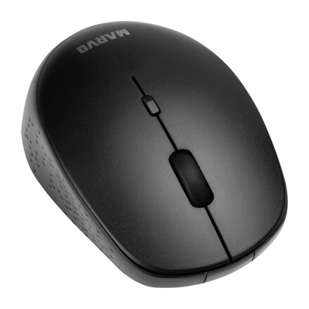 Marvo Myš WM103BK, 1600DPI, 2.4 [GHz], optika, 4tl., bezdrátová, černá, 1 ks AA, kancelářská, tichá