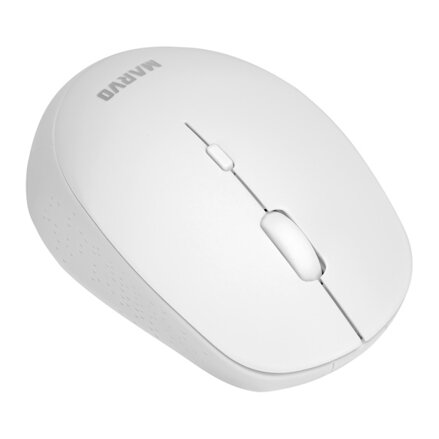 Marvo Myš WM103WH, 1600DPI, 2.4 [GHz], optika, 4tl., bezdrátová, bílá, 1 ks AA, kancelářská, tichá