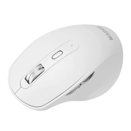 Marvo Myš WM106W WH, 1600DPI, Bluetooth a 2,4GHz, optika, 6tl., bezdrátová, bílá, vestavěná baterie, kancelářská, tichá, DUAL-MODE