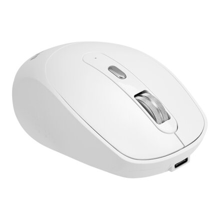 Marvo Myš WM106W WH, 1600DPI, Bluetooth a 2,4GHz, optika, 6tl., bezdrátová, bílá, vestavěná baterie, kancelářská, tichá, DUAL-MODE