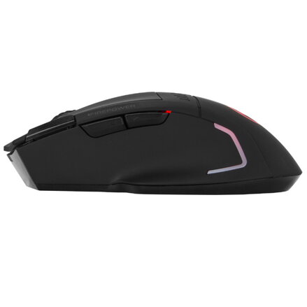 Marvo Myš M720W, 4800DPI, 2.4 [GHz], optika, 8tl., 1 kolečko, bezdrátová, černá, 1 ks AA, Nano přijímač, podsvícená