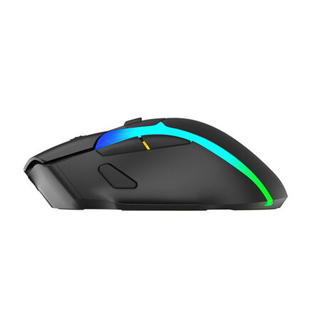 Marvo Myš M729W, 4800DPI, 2.4 [GHz], optika, 7tl., bezdrátová, černá, 1 ks vestavěná baterie, herní, podsvícená