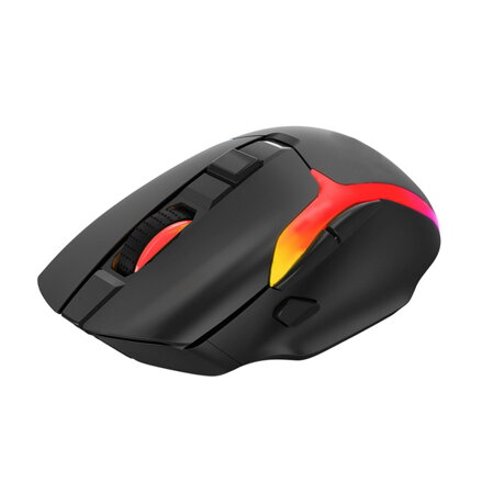Marvo Myš M729W, 4800DPI, 2.4 [GHz], optika, 7tl., bezdrátová, černá, 1 ks vestavěná baterie, herní, podsvícená
