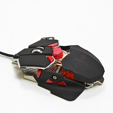 RED FIGHTER Myš M1, 4000DPI, optická, 10tl., 1 kolečko, drátová USB, černá, herní