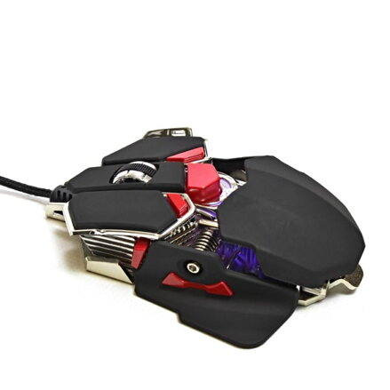 RED FIGHTER Myš M1, 4000DPI, optická, 10tl., 1 kolečko, drátová USB, černá, herní