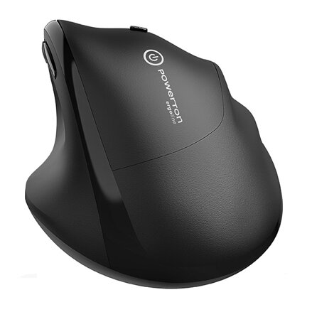 Powerton Myš CLOE, 1600DPI, 2.4 [GHz], optická, 6tl., bezdrátová, černá, 1 ks AA, ergonomická